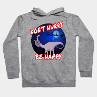 Don't hurry be happy sloth and dinosaur gift Hoodie